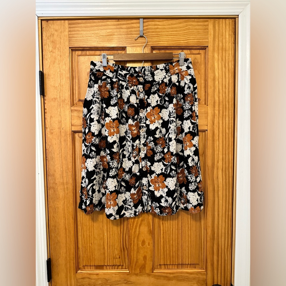 Floral Forever 21 Button Down Midi Skirt Women’s Size XL
